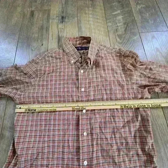 RALPH LAUREN mens orange/brown medium dress shirt, excellent condition - Picture 3 of 10